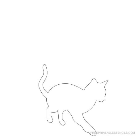 Трафарет кошки на окно