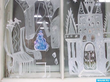 Трафареты замка снежной королевы на окно (47 фото)