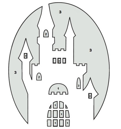 Замок снежной королевы разукрашка