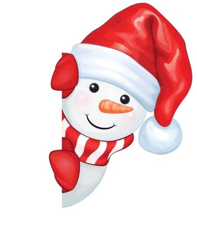 Снеговики на окна цветные