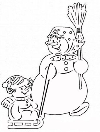 Снеговики для украшения окон