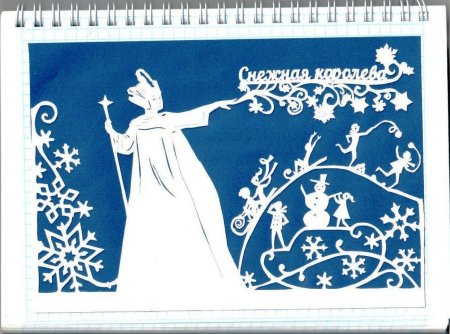 Снежная Королева трафарет на окна