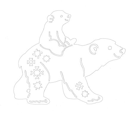 Новогодние трафареты на окна для вырезания Умка