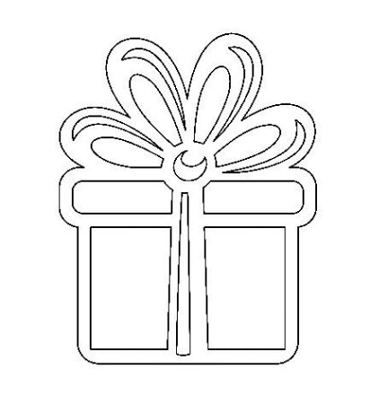 Трафарет подарок для вырезания