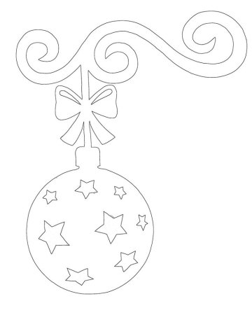 Новогодние шарики раскраска