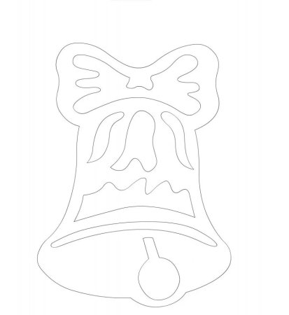 Трафарет колокольчика для вырезания