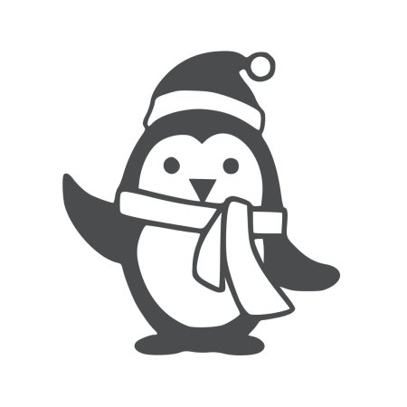 Новогодние пингвины на окно