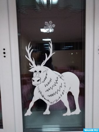 Украшение на окна к новому году Холодное сердце