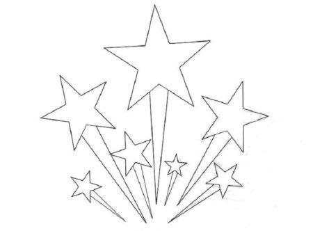 Трафареты звезд к 9 мая на окна (49 фото)