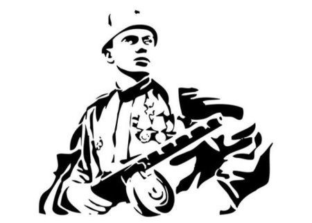 Силуэт советского солдата