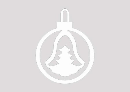 Трафареты на окна новогодние елочные игрушки