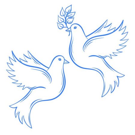 2 Голубя рисунок