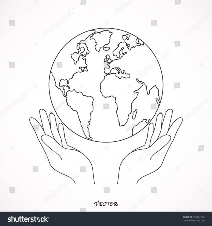 Мир в руках раскраска