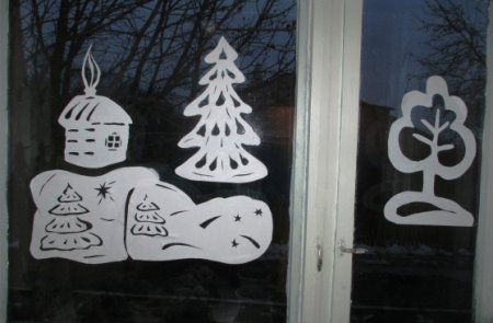 Трафареты заюшкинаой избушки на окна (48 фото)