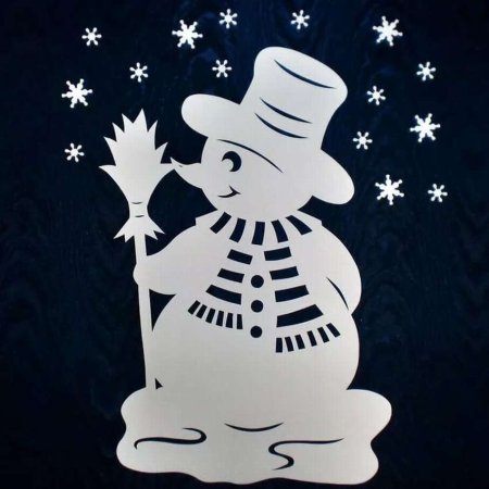 Новогодний Снеговик шаблон