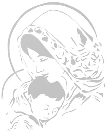 Вытынанка мать с ребенком