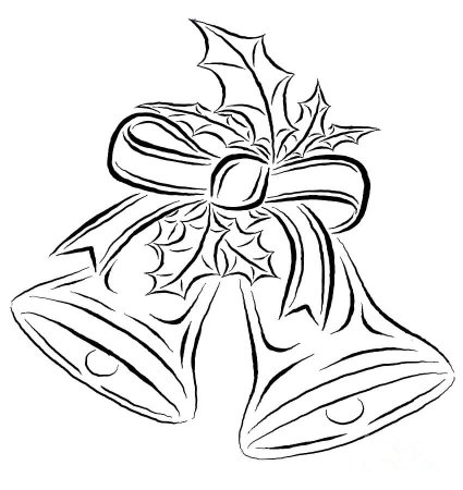 Трафареты на окна колокольчики