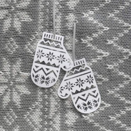 Украшения рукавички из бумаги