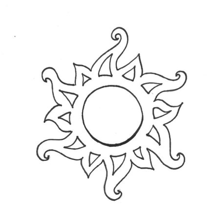 Вытынанка солнце