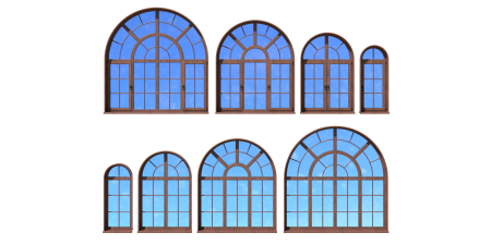 Арочное окно Revit