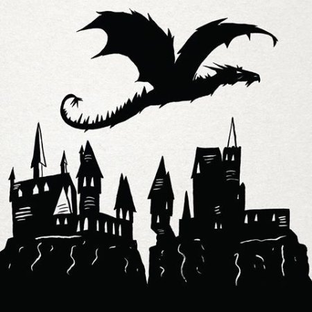 Гарри Поттер Хогвартс силуэт
