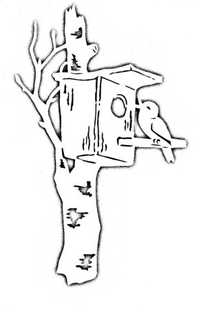 Украшение на окно скворечник