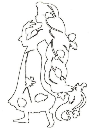 Осенние вытынанки на окна