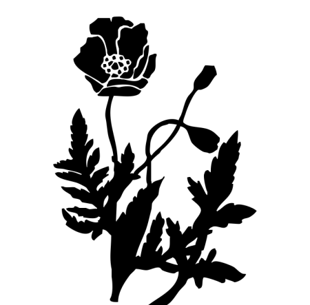 Мак трафарет