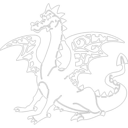 Вытынанка дракон