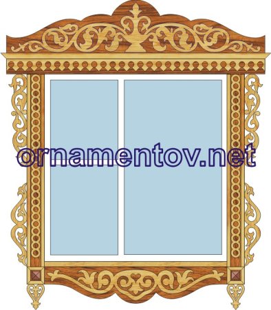 Резные оконные рамы вектор