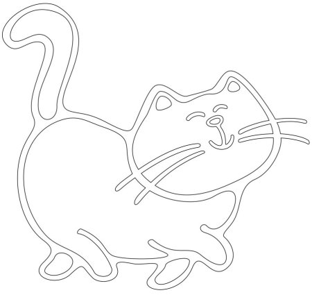 Трафарет кота для вырезания