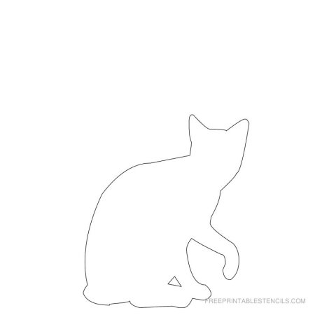Трафарет кота на окно