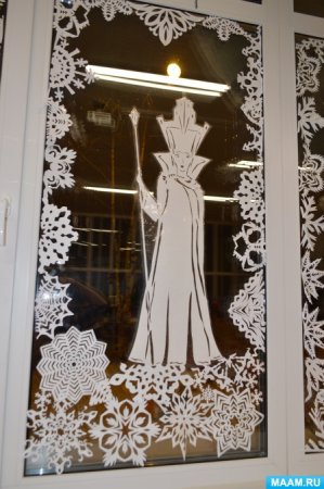 Украшения на окна Снежная Королева