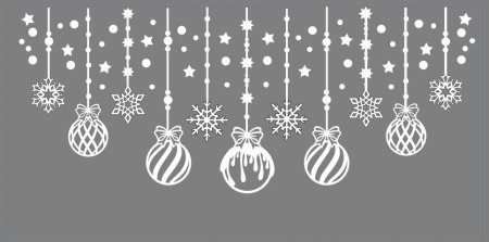 Новогодние шары для украшения окон