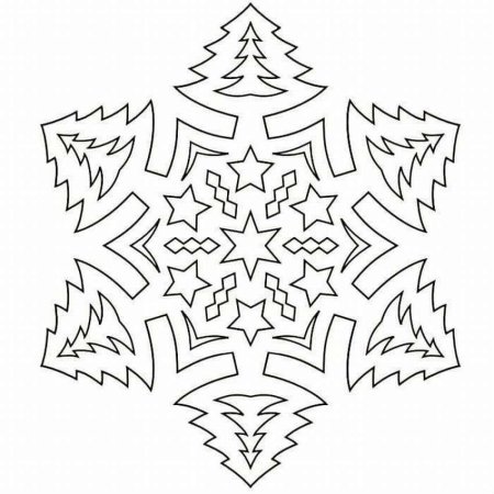 Новогодние снежинки трафареты