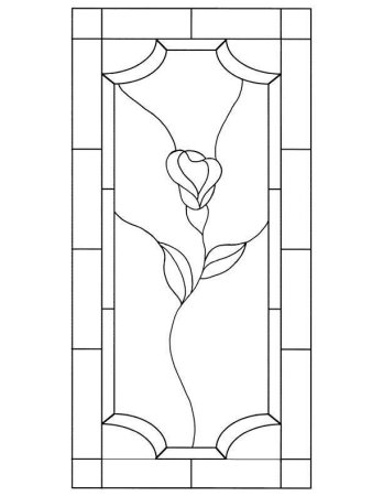 Витраж окна трафарет