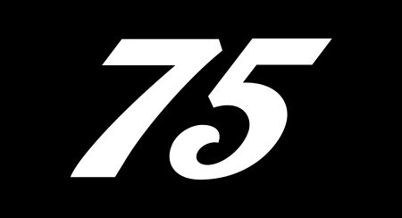 Цифра 75 трафарет