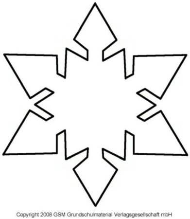 Фигурка снежинки для вырезания