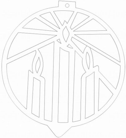 Елочные шары на окна трафареты