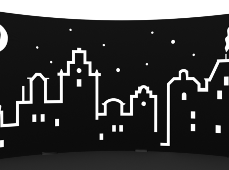 Силуэты домов города