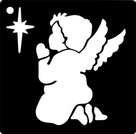 Новогодние трафареты ангелочков