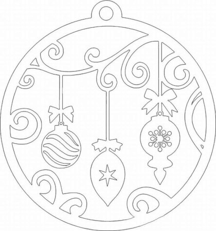 Новогодние игрушки трафареты для вырезания
