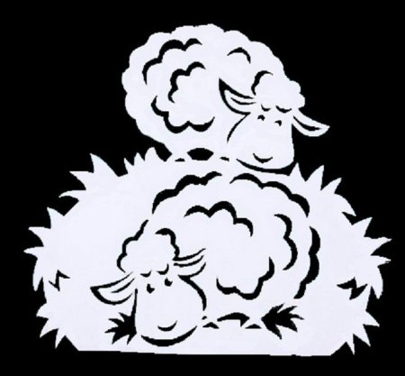 Вытынанка Овечка