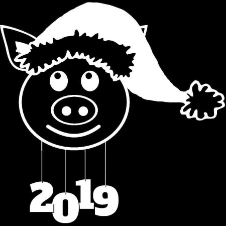 Новогодние трафареты на окна 2019 год