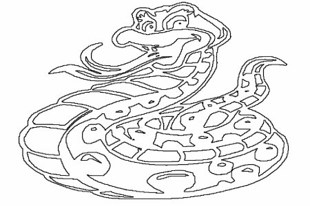 Трафарет змеи для вырезания