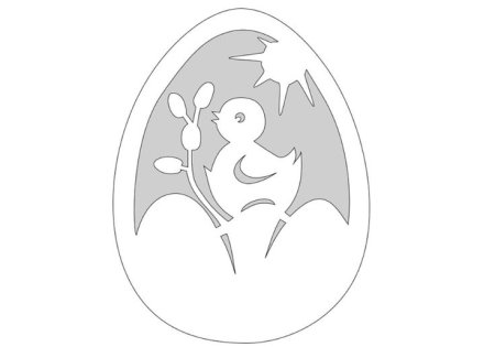 Пасхальный трафарет для вырезания