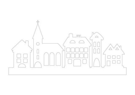 Новогодние силуэты домов