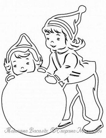 Трафареты на окна новогодние дети