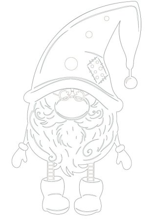 Вытынанки Гномы новогодние