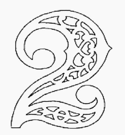 Вытынанки новогодние цифры